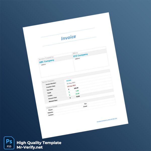 USA ANALYSISTABS Invoice Template in Word and PDF formats