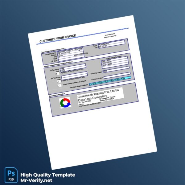 USA CIM Invoice Template in Word and PDF formats