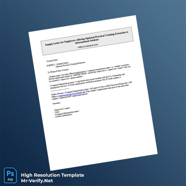 Editable USA Company Organization Name Employment Verification Letter Word and Pdf Template Preview - Mac Doc