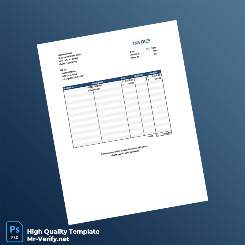 USA Excel-easy com Invoice Template in Word and PDF formats page 3 USA Excel-easy com Invoice Template in Word and PDF formats page 3