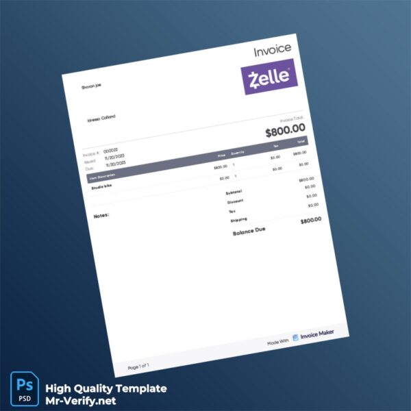 USA Invoice Maker Invoice Template in Word and PDF formats