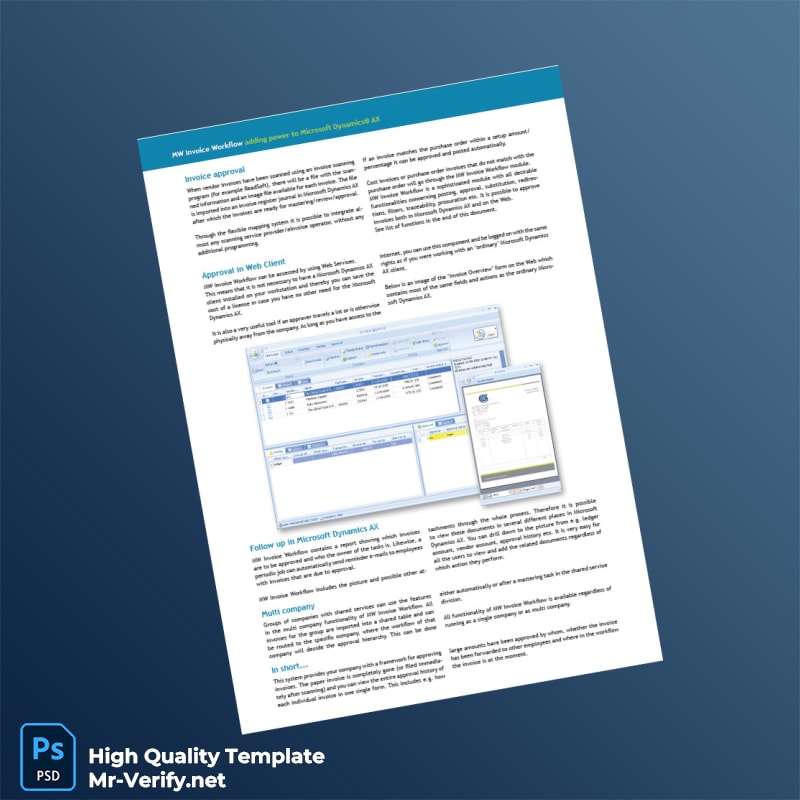 USA Microsoft Dynamics Invoice Template in Word and PDF formats page 3 USA Microsoft Dynamics Invoice Template in Word and PDF formats page 3