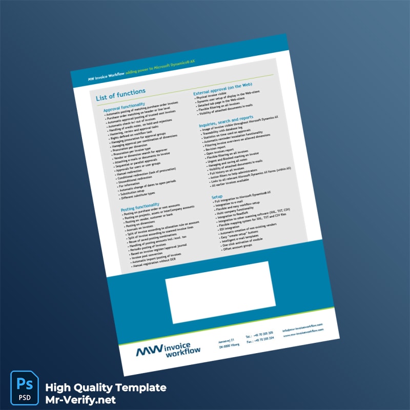 USA Microsoft Dynamics Invoice Template in Word and PDF formats page 4 USA Microsoft Dynamics Invoice Template in Word and PDF formats page 4