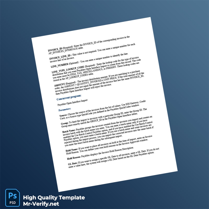 USA Oracle Database Invoice Template in Word and PDF formats page 3 USA Oracle Database Invoice Template in Word and PDF formats page 3