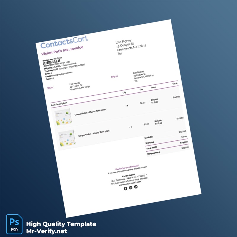 USA Vision Path Inc Invoice Template in Word and PDF formats page 7 USA Vision Path Inc Invoice Template in Word and PDF formats page 7