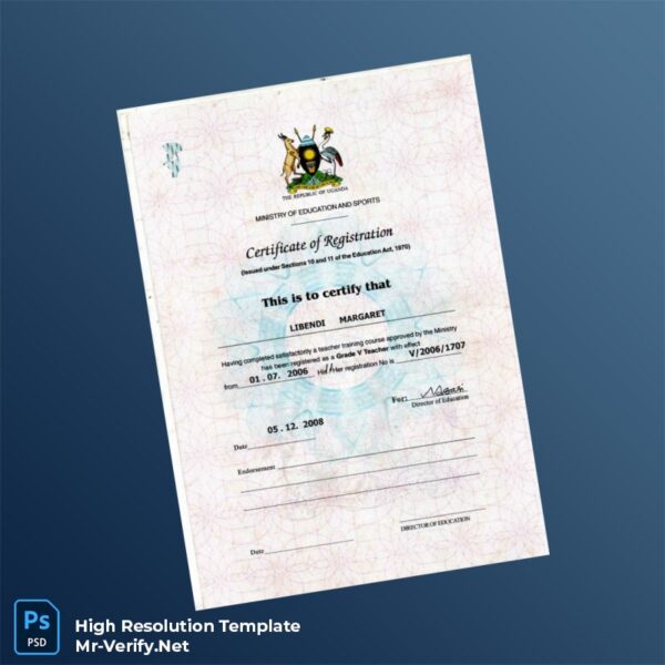 Uganda%20Ministry%20of%20Education%20Certificate%20of%20Registration%20Template%20in%20Word%20and%20PDF%20formats Editable Uganda Ministry of Education Certificate of Registration Word and Pdf Template Preview - Mac Doc