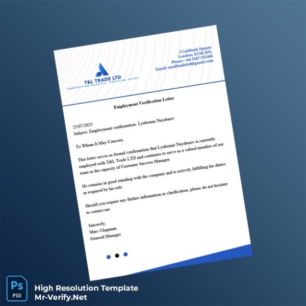 United%20Kingdom%20T%20L%20Trade%20LTD%20Employment%20Verification%20Letter%20Template%20in%20Word%20and%20PDF%20formats Editable United Kingdom T L Trade LTD Employment Verification Letter Word and Pdf Template Preview - Mac Doc