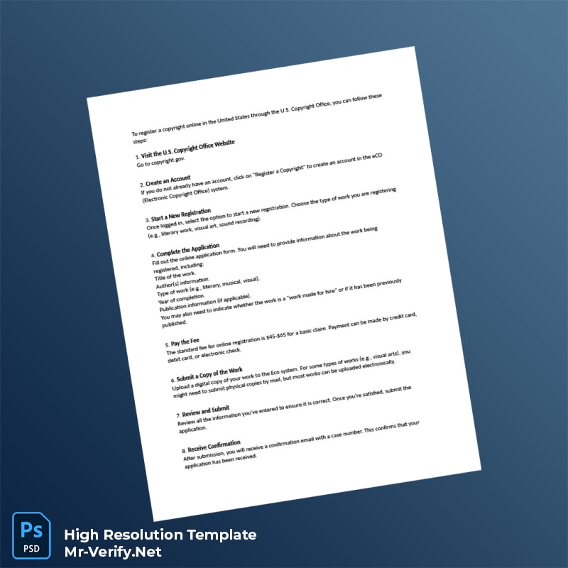 United%20States%20Copyright%20Office%20Copyrights%20Registration%20Form%20Template%20in%20Word%20and%20PDF%20formats Editable United States Copyright Office Copyrights Registration Form Word and Pdf Template Preview - Mac Doc