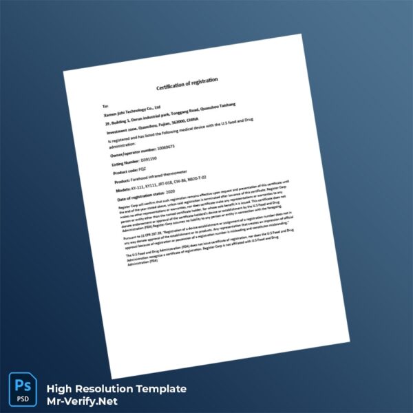 United%20States%20FDA%20Registration%20Certificate%20Template%20in%20Word%20and%20PDF%20formats Editable United States FDA Registration Certificate Word and Pdf Template Preview - Mac Doc
