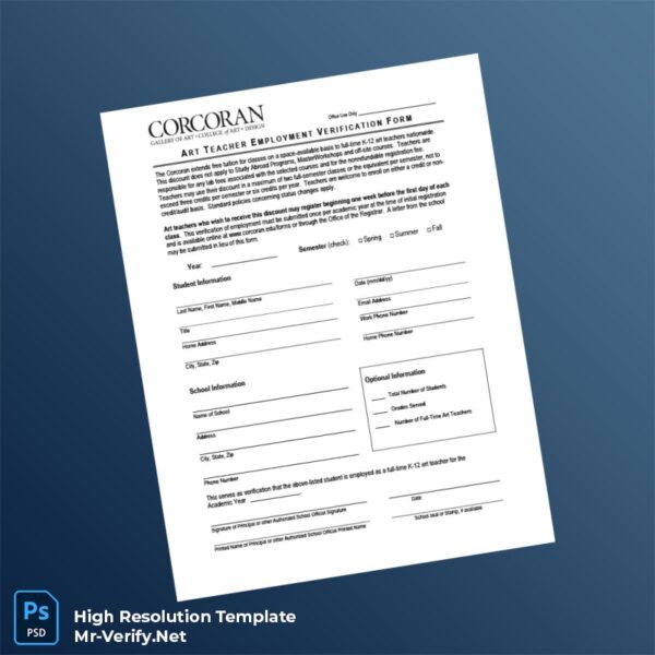 Editable United States The Corcoran Employment Verification Letter Word and Pdf Template Preview - Mac Doc