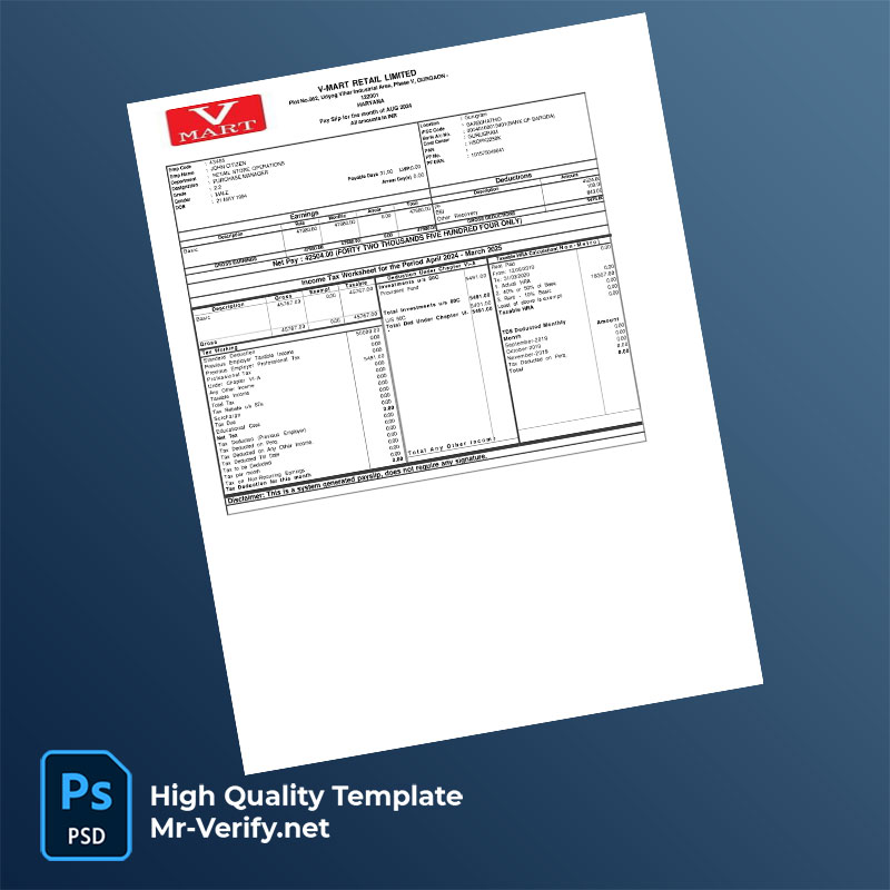 V-MART-Retail-Limited-payslip-word-and-pdf-template-mrverify V-MART Retail Limited payslip word and pdf template