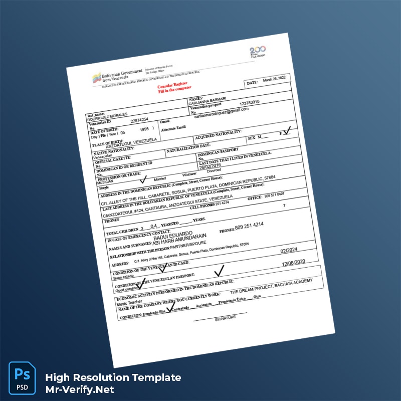 Venezuela%20Embassy%20Birth%20Registration%20Certificate%20Template%20in%20Word%20and%20PDF%20formats-page6 Editable Venezuela Embassy Birth Registration Certificate Template in Word and PDF formats page 6 Preview - Mac Doc
