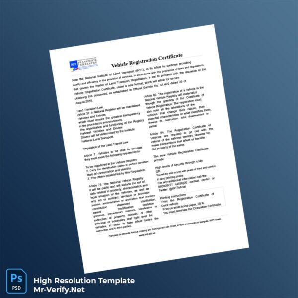Venezuela%20National%20Institute%20of%20Land%20Transport%20Vehicle%20Registration%20Certificate%20Template%20in%20Word%20and%20PDF%20formats Editable Venezuela National Institute of Land Transport Vehicle Registration Certificate Word and Pdf Template Preview - Mac Doc