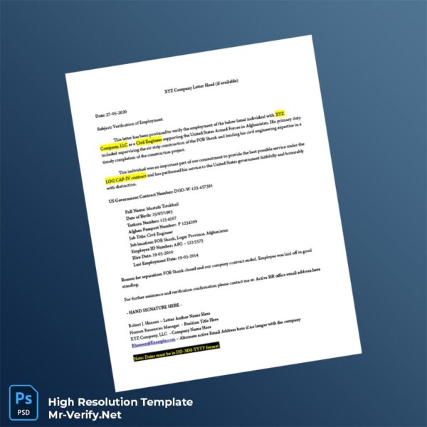 XYZ%20Company%20Employment%20Verification%20Letter%20Template%20in%20Word%20and%20PDF%20formats Editable XYZ Company Employment Verification Letter Word and Pdf Template Preview - Mac Doc