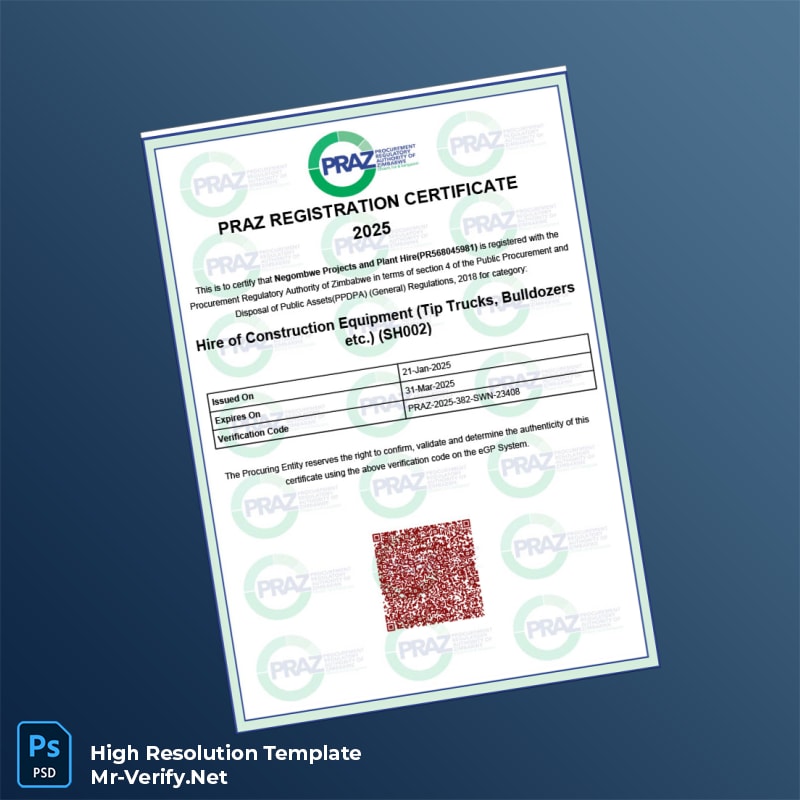 Zimbabwe%20Procurement%20Regulatory%20Authority%20Registration%20Certificate%20Template%20in%20Word%20and%20PDF%20formats Editable Zimbabwe Procurement Regulatory Authority Registration Certificate Word and Pdf Template Preview - Mac Doc