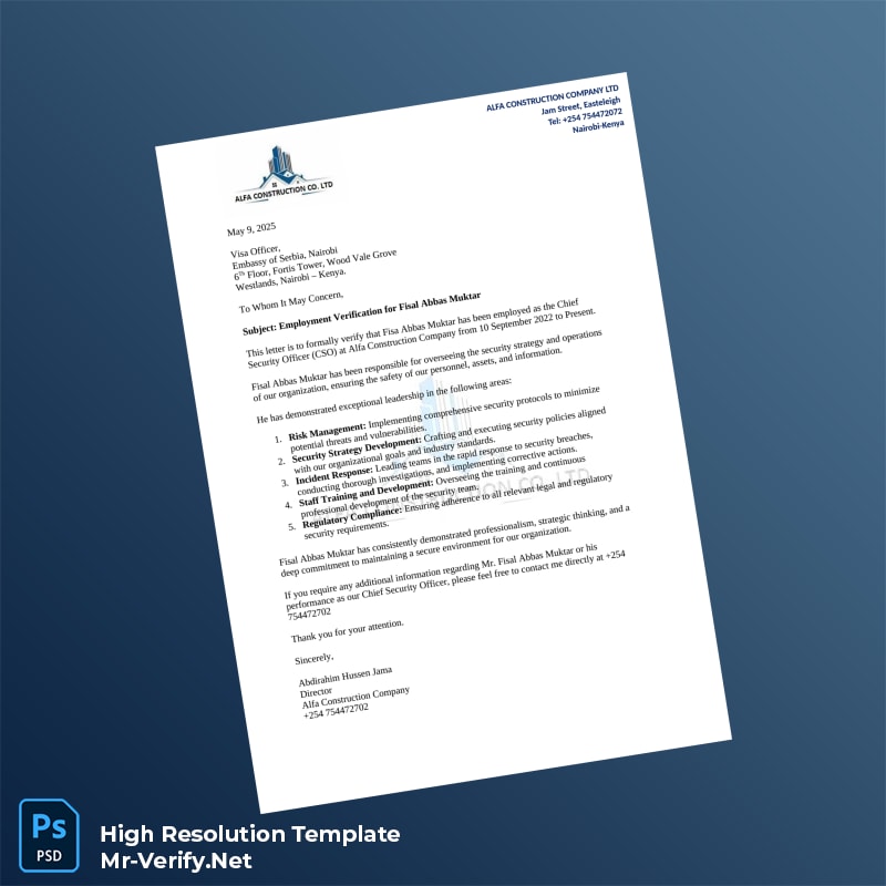 pmmz5vymv8zhqw0loddh Editable Kenya Alfa Construction Company Employment Verification Letter Word and Pdf Template Preview - Mac Doc