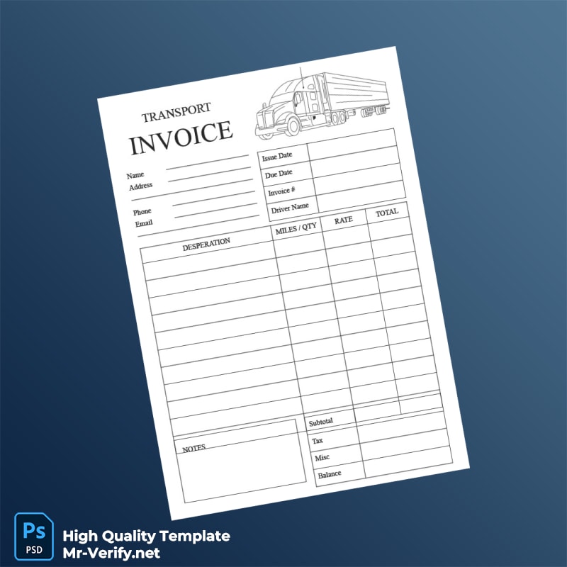 transport invoice Invoice Template in Word and PDF formats transport invoice Invoice Template in Word and PDF formats