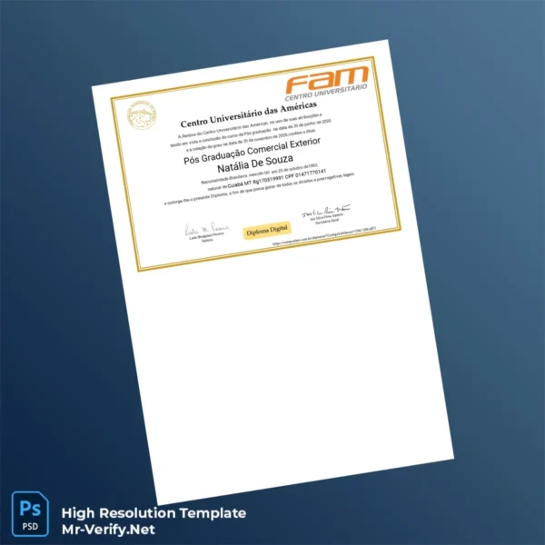 Brazil Centro Universitário das Américas Postgraduate Diploma in Commercial Foreign Trade Printable Brazil Centro Universitário das Américas Postgraduate Diploma in Commercial Foreign Trade Image Preview - PrintDocs