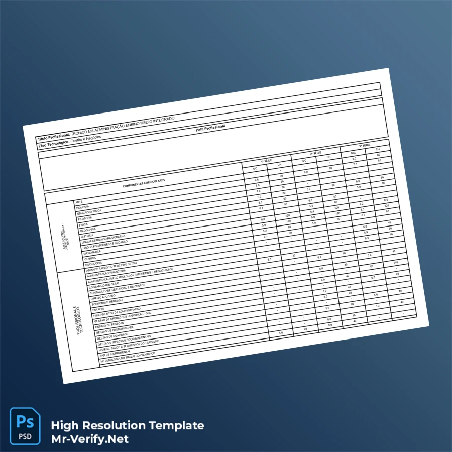 Brazil College Estadual do Campo de Tempo Integral de Carnabai Technical Diploma in Business Administration Printable Brazil College Estadual do Campo de Tempo Integral de Carnabai Technical Diploma in Business Administration Image Preview - PrintDocs