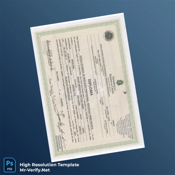 Brazil Escola Estadual de Educação Profissional Venceslau Vieira Batista Diploma Template Printable Brazil Escola Estadual de Educação Profissional Venceslau Vieira Batista Diploma Template Image Preview - PrintDocs