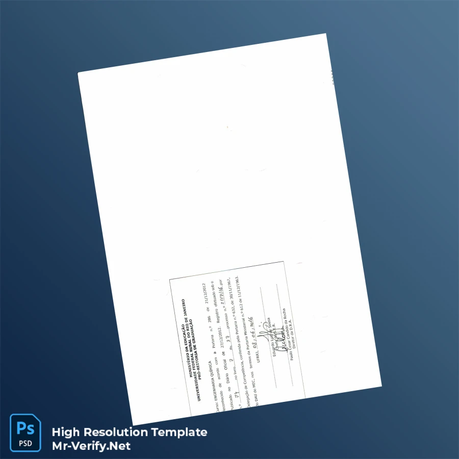 Brazil Federal Rural University of Rio de Janeiro Bachelor of Science in Chemical Engineering Template-page2 Printable Brazil Federal Rural University of Rio de Janeiro Bachelor of Science in Chemical Engineering Template page 2 Image Preview - PrintDocs