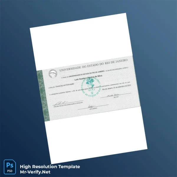 Brazil State University of Rio de Janeiro Doctorate in Education Template Printable Brazil State University of Rio de Janeiro Doctorate in Education Template Image Preview - PrintDocs