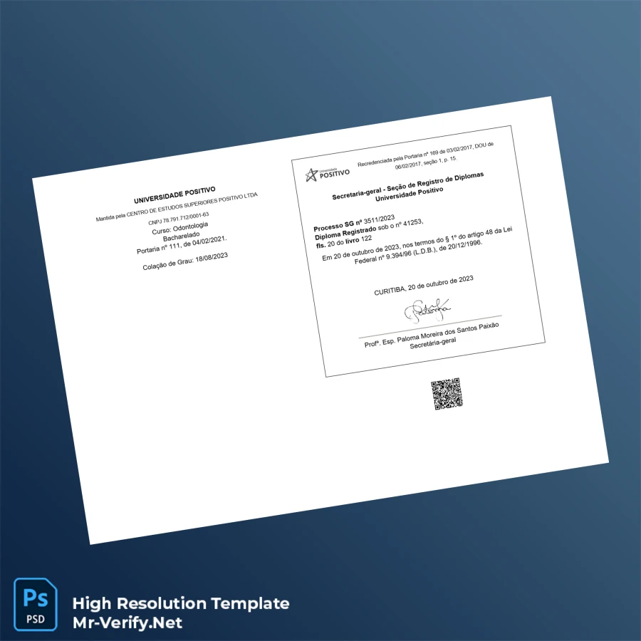 Brazil Universidade Positivo Bachelor of Dentistry Template-page2 Printable Brazil Universidade Positivo Bachelor of Dentistry Template page 2 Image Preview - PrintDocs