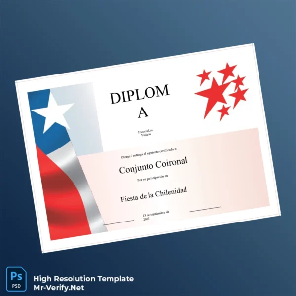 Chile Escuela Las Violetas Certificate Template Printable Chile Escuela Las Violetas Certificate Template Image Preview - PrintDocs