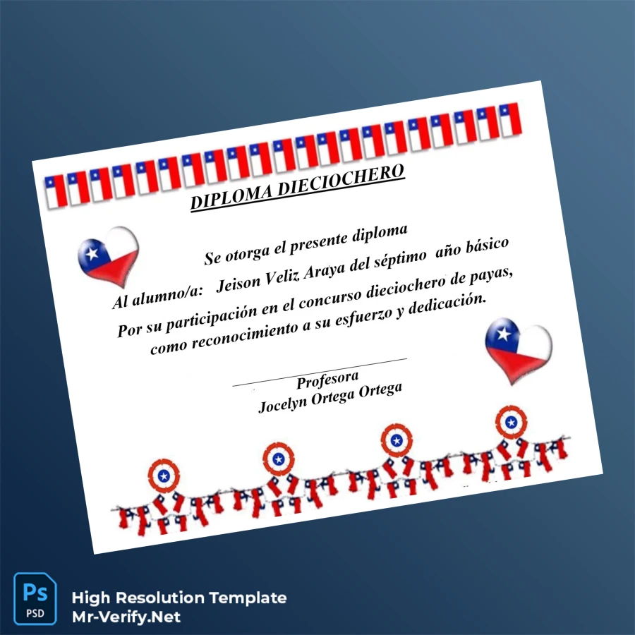 Chile Jocelyn Ortega Ortega Diploma Template-page3 Printable Chile Jocelyn Ortega Ortega Diploma Template page 3 Image Preview - PrintDocs