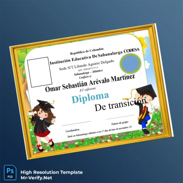 Colombia Institución Educativa De Sabanalarga Transition Diploma Template Printable Colombia Institución Educativa De Sabanalarga Transition Diploma Template Image Preview - PrintDocs