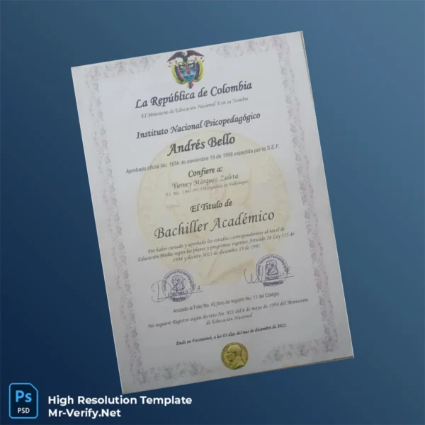 Colombia Instituto Nacional Psicopedagógico Bachiller Académico Template Printable Colombia Instituto Nacional Psicopedagógico Bachiller Académico Template Image Preview - PrintDocs
