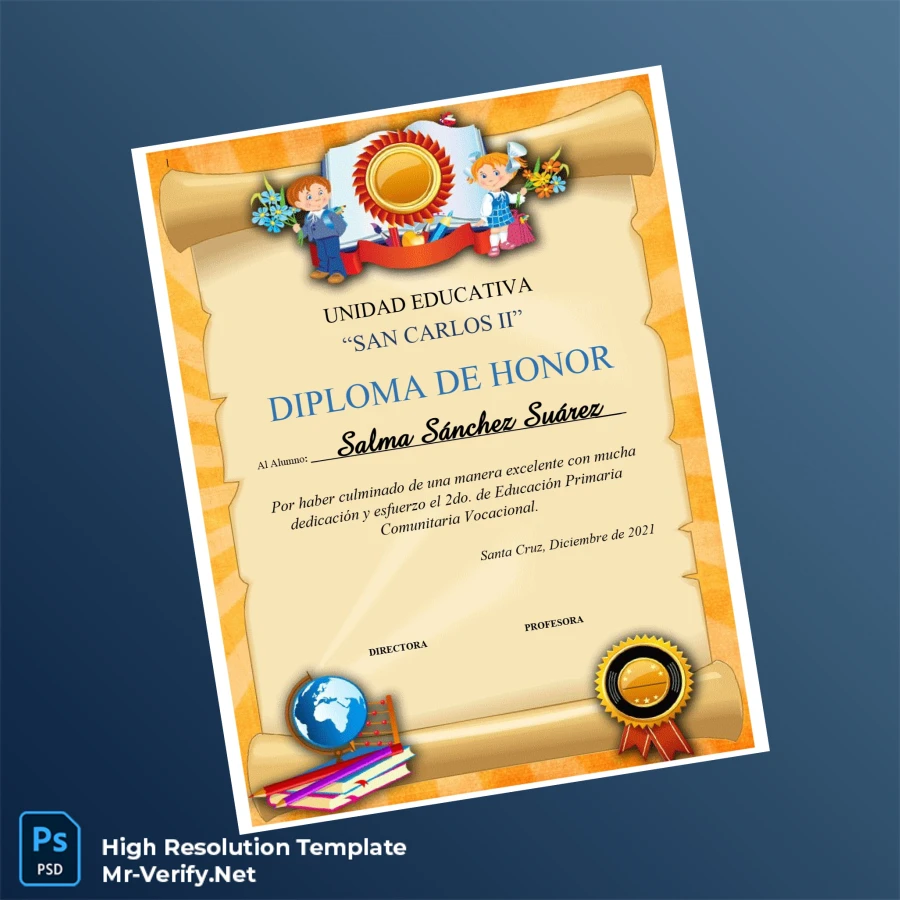 Ecuador Unidad Educativa _San Carlos II_ Honorary Diploma-page6 Printable Ecuador Unidad Educativa _San Carlos II_ Honorary Diploma page 6 Image Preview - PrintDocs