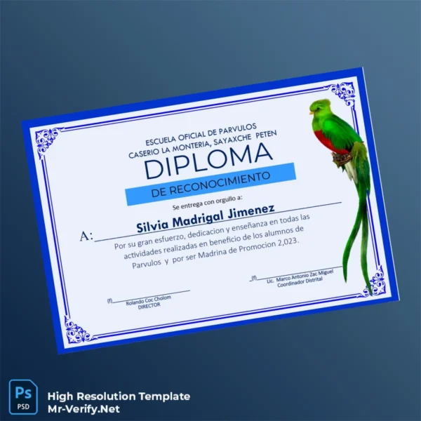 Guatemala Escuela Oficial de Parvulos Diploma de Recognition Template Printable Guatemala Escuela Oficial de Parvulos Diploma de Recognition Template Image Preview - PrintDocs