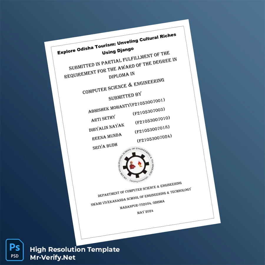 India Swami Vivekananda School of Engineering and Technology Diploma in Computer Science and Engineering Template Printable India Swami Vivekananda School of Engineering and Technology Diploma in Computer Science and Engineering Template Image Preview - PrintDocs