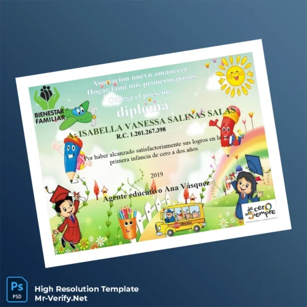 Printable Mexico Asociación Nuevo Amanecer Diploma Template Image Preview - PrintDocs
