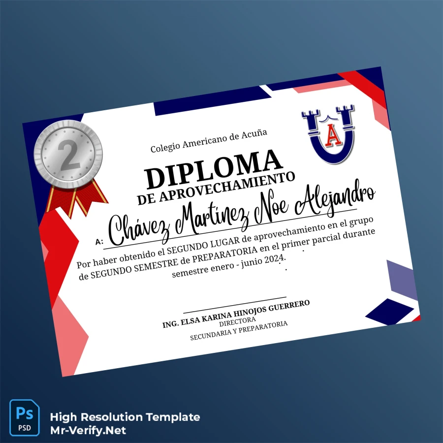 Mexico Colegio Americano de Acuña Diploma of Achievement Template-page3 Printable Mexico Colegio Americano de Acuña Diploma of Achievement Template page 3 Image Preview - PrintDocs