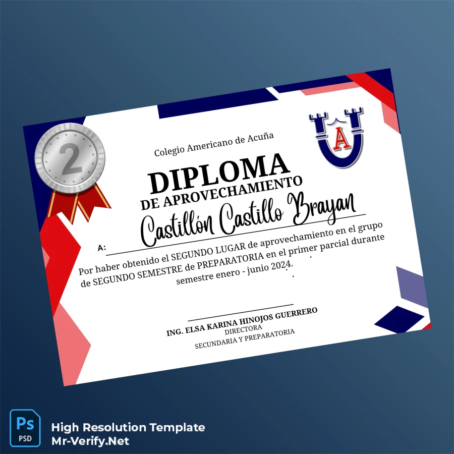 Mexico Colegio Americano de Acuña Diploma of Achievement Template-page4 Printable Mexico Colegio Americano de Acuña Diploma of Achievement Template page 4 Image Preview - PrintDocs