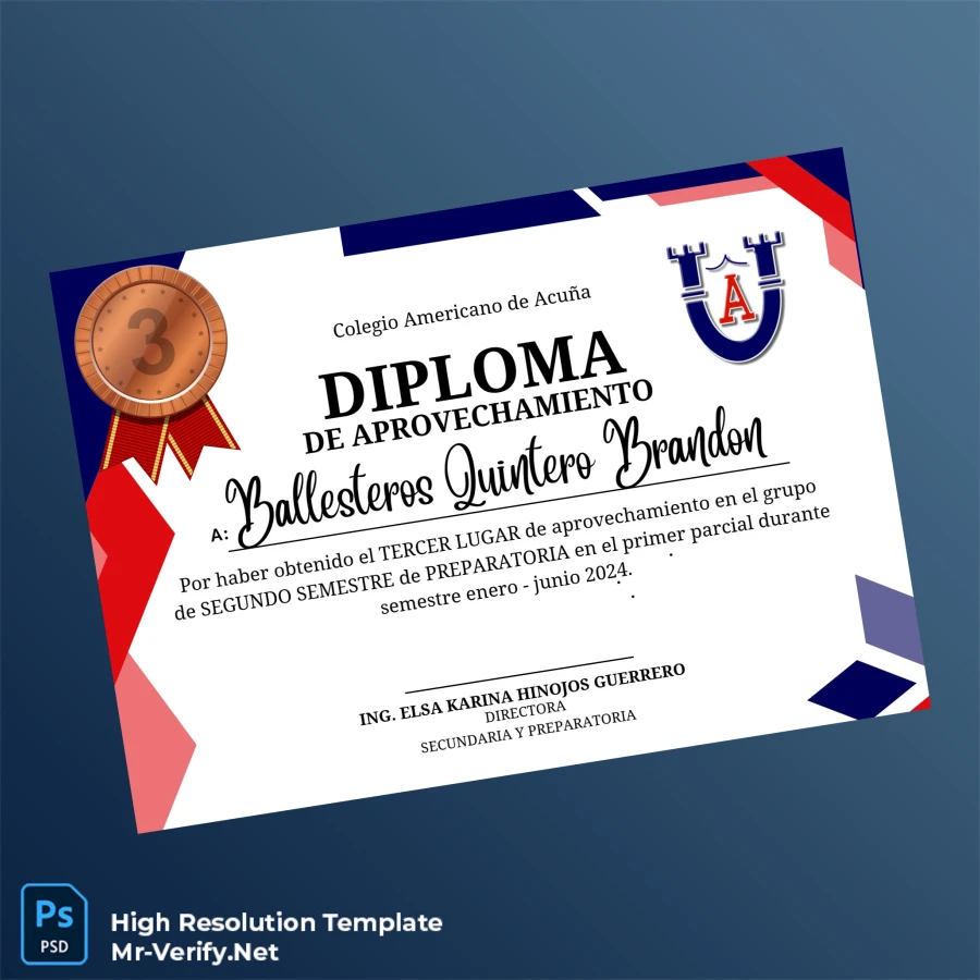 Mexico Colegio Americano de Acuña Diploma of Achievement Template-page5 Printable Mexico Colegio Americano de Acuña Diploma of Achievement Template page 5 Image Preview - PrintDocs