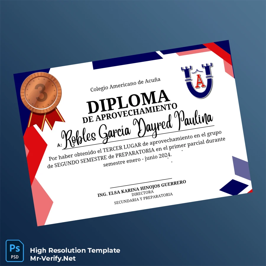 Mexico Colegio Americano de Acuña Diploma of Achievement Template-page6 Printable Mexico Colegio Americano de Acuña Diploma of Achievement Template page 6 Image Preview - PrintDocs