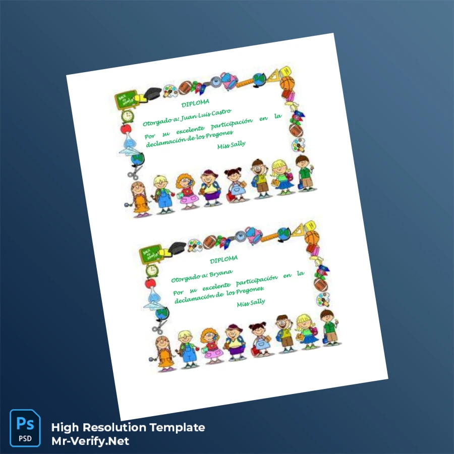 Mexico Diploma Participation Certificate Template Printable Mexico Diploma Participation Certificate Template Image Preview - PrintDocs