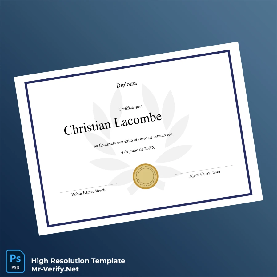 Mexico Diploma Template Printable Mexico Diploma Template Image Preview - PrintDocs