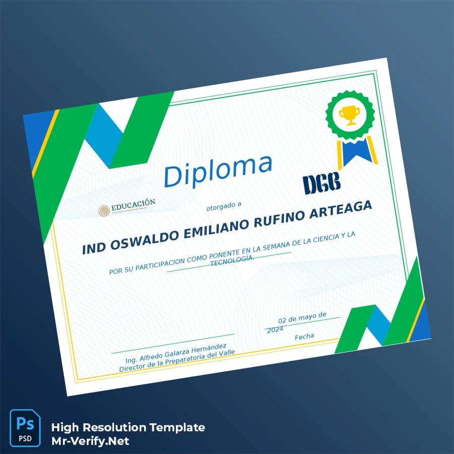 Mexico Educational Institute Diploma Template Printable Mexico Educational Institute Diploma Template Image Preview - PrintDocs