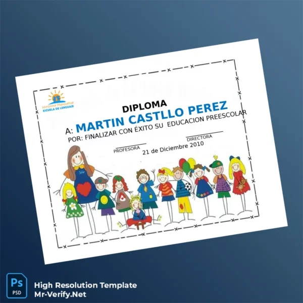 Mexico Horizonte Manantial Pre-school Diploma Printable Mexico Horizonte Manantial Pre-school Diploma Image Preview - PrintDocs