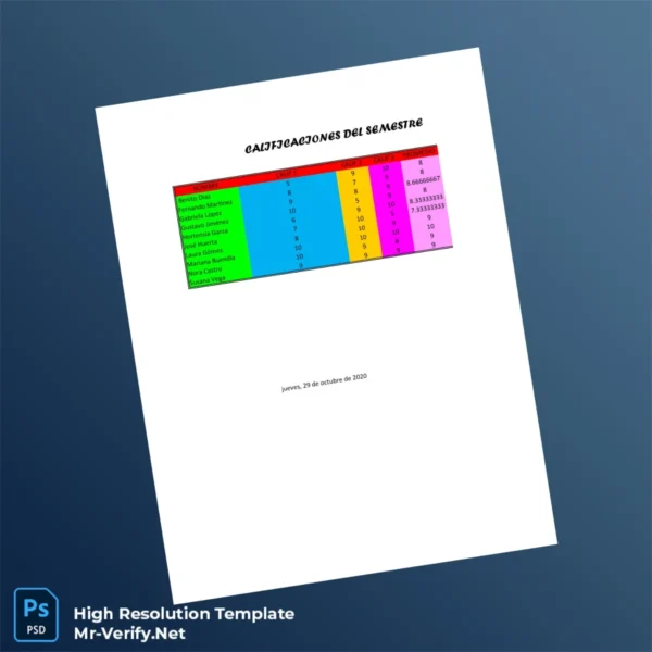 Printable Mexico MJBC High School Diploma Template Image Preview - PrintDocs
