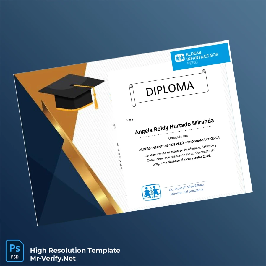 Peru Aldeas Infantiles SOS Peru Academic Recognition Diploma Printable Peru Aldeas Infantiles SOS Peru Academic Recognition Diploma Image Preview - PrintDocs