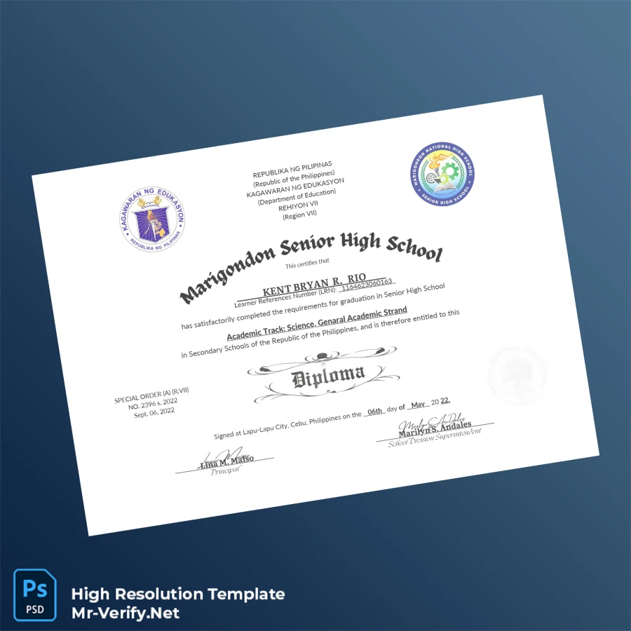 Philippines Jagobiao National High School High School Diploma Template-page4 Printable Philippines Jagobiao National High School High School Diploma Template page 4 Image Preview - PrintDocs