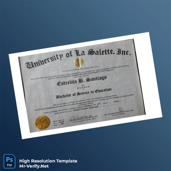 Philippines University of La Salette Bachelor of Science in Education Template Printable Philippines University of La Salette Bachelor of Science in Education Template Image Preview - PrintDocs