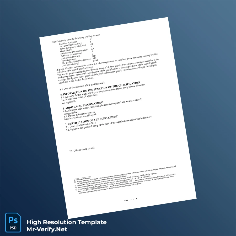 Poland University of Warsaw Master of Science in Computer Science Template-page3 Printable Poland University of Warsaw Master of Science in Computer Science Template page 3 Image Preview - PrintDocs