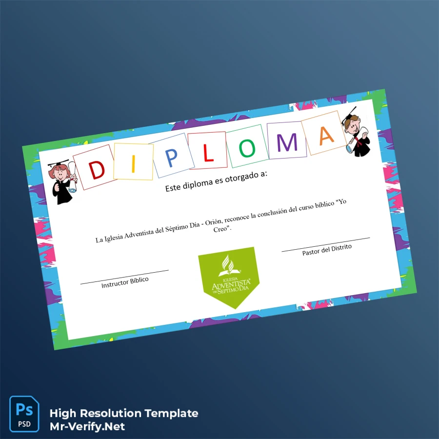 Spain Adventist Church of the Seventh Day Diploma in Biblical Studies Template Printable Spain Adventist Church of the Seventh Day Diploma in Biblical Studies Template Image Preview - PrintDocs