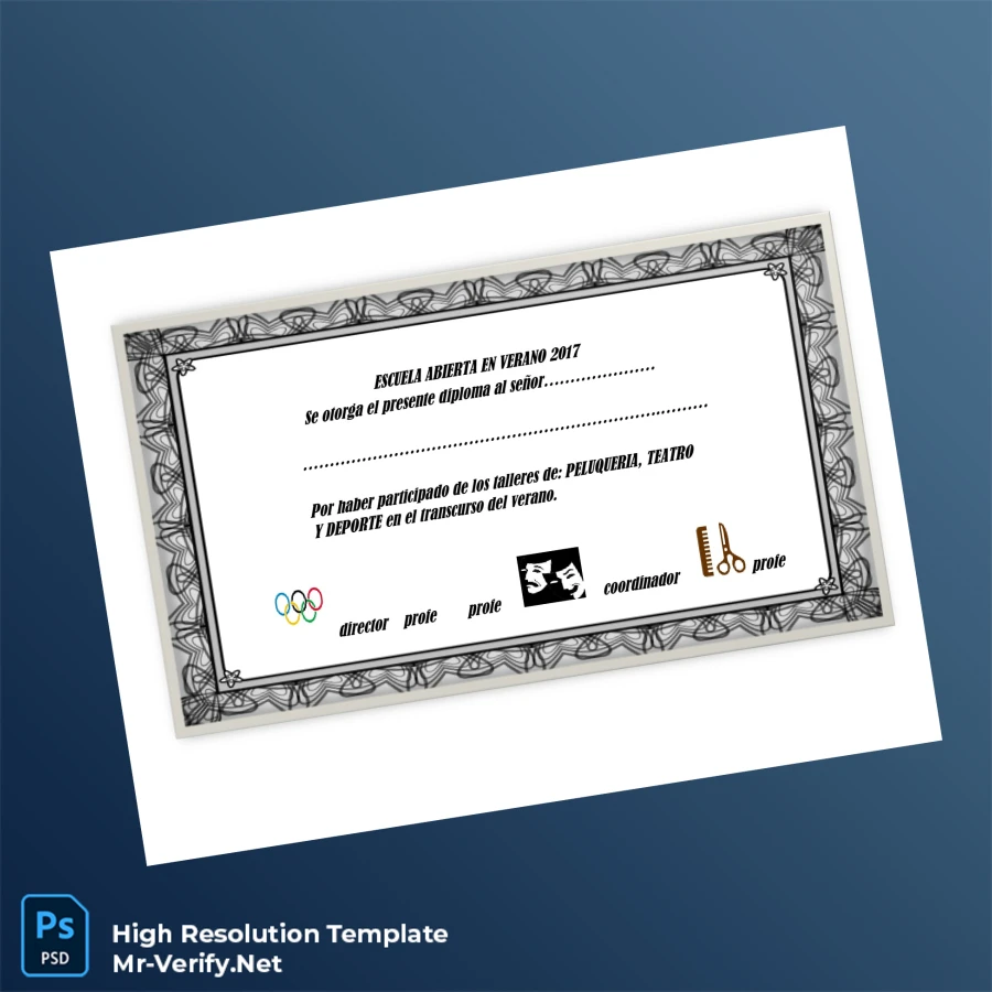 Spain Escuela Abierta Summer School Diploma Template-page2 Printable Spain Escuela Abierta Summer School Diploma Template page 2 Image Preview - PrintDocs